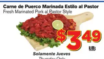 El Super Fresh Fresh Marinated Pork al Pastor Style offer