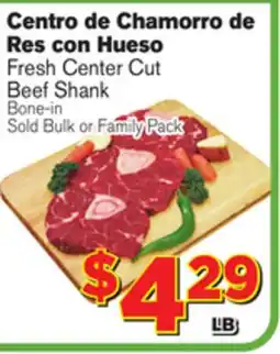 El Super Fresh Fresh Center Cut Beef Shank offer