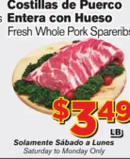 El Super Fresh Fresh Whole Pork Spareribs offer
