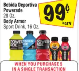 El Super Powerade 28 Oz. Body Armor Sport Drink, 16 Oz offer