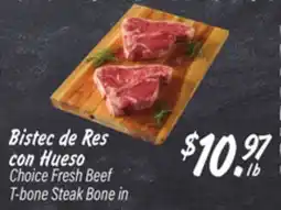 El Super Choice Fresh Beef T-bone Steak Bone in offer