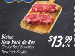 El Super Choice Beef Boneless New York Steaks offer