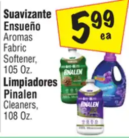 El Super Ensueño Aromas Fabric Softener, 105 Oz., Pinalen Cleaners,108 Oz offer