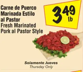 El Super Fresh Marinated Pork al Pastor Style offer