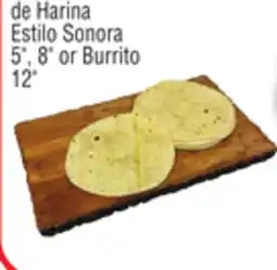 El Super Tortilla de Harina Estilo Sonora 5, 8 or Burrito 12 offer