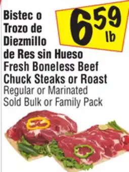 El Super Fresh Boneless Beef Chuck Steaks or Roast offer