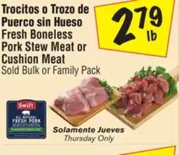 El Super Fresh Boneless Pork Stew Meat or Cushion Meat offer