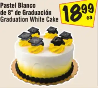 El Super Graduation White Cake offer