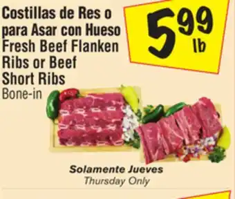 El Super Fresh Beef Flanken Ribs or Beef Short Ribs offer