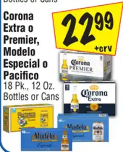 El Super Corona Extra o Premier, Modelo Especial o Pacifico offer