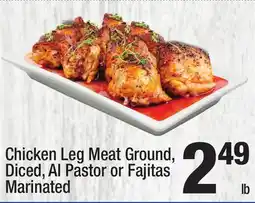 Super King Markets Chicken Leg Meat Ground, Diced, Al Pastor or Fajitas Marinated offer