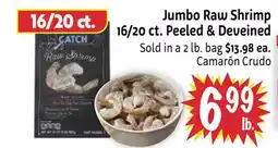 Foodmaxx Jumbo Raw Shrimp 16/20 ct. Peeled & Deveined offer