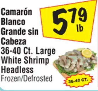El Super 36-40 Ct. Large White Shrimp Headless offer