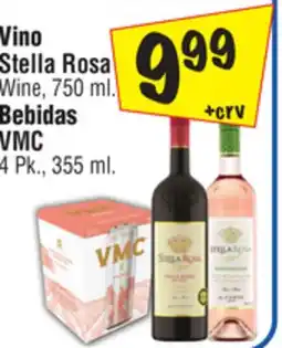 El Super Stella Rosa Wine, 750 ml. VMC 4 Pk., 355 ml offer
