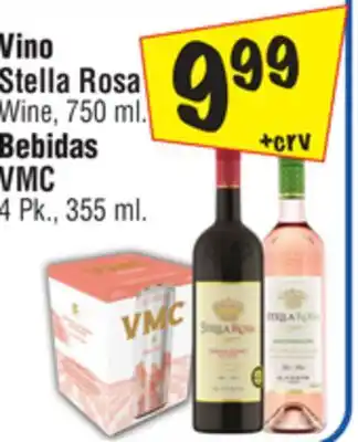 El Super Stella Rosa Wine, 750 ml. VMC 4 Pk., 355 ml offer