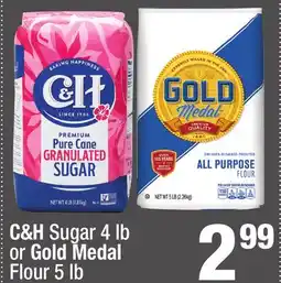 Super King Markets C&H Sugar 4 lb or Gold Medal Flour 5 lb offer