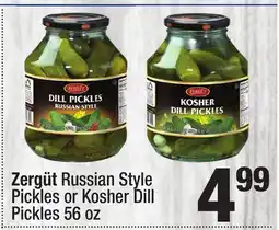 Super King Markets Zergüt Russian Style Pickles or Kosher Dill Pickles offer