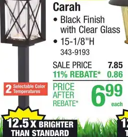 Menards Patriot Lighting Carah Solar LED Path Landscape Light offer