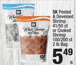 Super King Markets SK Peeled & Deveined Shrimp 41/50 ct or Cooked Shrimp 100/200 ct offer