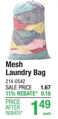 Menards Whitmor White Mesh Laundry Bag offer