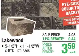 Menards 5-1/2 x 11-1/2 True Definition Silver Mist Lakewood Retaining Wall Block offer