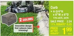 Menards 4-3/4 x 8 x 6 Curb Edger Block - Quarry Gray offer