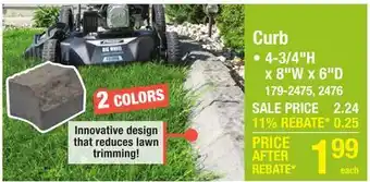 Menards 4-3/4 x 8 x 6 Curb Edger Block - Quarry Gray offer