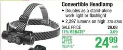 Menards Guidesman 2297 Lumen Rechargeable LED Headlamp offer