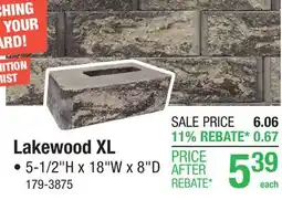 Menards 5-1/2 x 18 True Definition Silver Mist Lakewood XL Retaining Wall Block offer