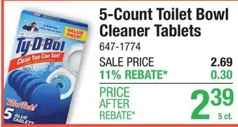 Menards Ty-D-Bol In-Tank Toilet Bowl Cleaner Tablets - 5 Count offer