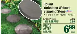 Menards 14 Charcoal Wetcast Round Patio Block offer