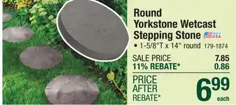 Menards 14 Charcoal Wetcast Round Patio Block offer