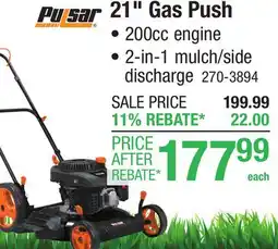Menards Pulsar 21 2-In-1 200cc Gas Push Lawn Mower offer