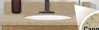 Menards MagickWoods Elements 31W x 22D Cappuccino Cultured Marble Vanity Top with Oval Integrated Bowl offer