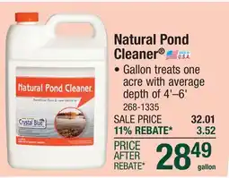 Menards Crystal Blue Natural Pond Cleaner - 1 Gallon offer