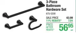 Menards Moen Mikah Matte Black 3-Piece Bathroom Hardware Set offer