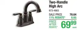 Menards Moen Hilliard Two-Handle 4 Centerset Mediterranean Bronze Bathroom Sink Faucet offer