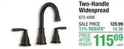 Menards Moen Hilliard Two-Handle 8 Widespread Mediterranean Bronze Bathroom Sink Faucet offer