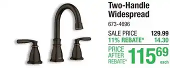 Menards Moen Hilliard Two-Handle 8 Widespread Mediterranean Bronze Bathroom Sink Faucet offer