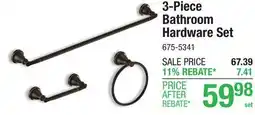 Menards Moen Hilliard Mediterranean Bronze 3-Piece Kit offer