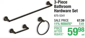 Menards Moen Hilliard Mediterranean Bronze 3-Piece Kit offer