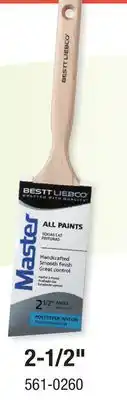 Menards Bestt Liebco Master 2-1/2 Polyester/Nylon Angle Paint Brush w/Fluted Handle offer