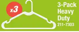 Menards Whitmor White Heavy-Duty Plastic Clothes Hangers - 3 Pack offer