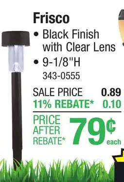 Menards Patriot Lighting Solar Integrated LED Frisco Black Landscape Light offer