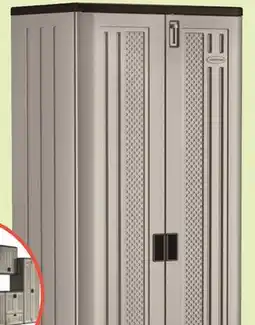 Menards Suncast 30W x 72H x 20-1/4D Platinum Tall Storage Cabinet offer