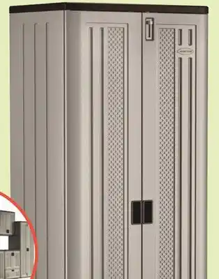 Menards Suncast 30W x 72H x 20-1/4D Platinum Tall Storage Cabinet offer