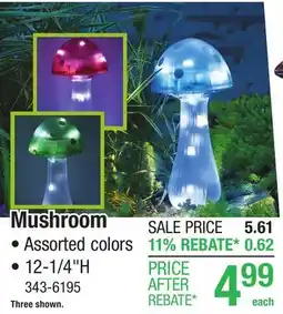 Menards Patriot Lighting Solar LED Mushroom Landscape Light - Assorted offer