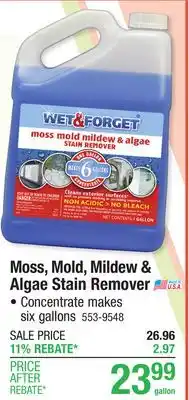 Menards Wet & Forget Moss, Mold, Mildew & Algae Stain Remover - 1 gal offer
