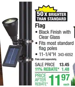 Menards Patriot Lighting Solar Integrated LED Flag Light offer