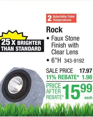 Menards Patriot Lighting Rock Solar LED Spot Landscape Light offer